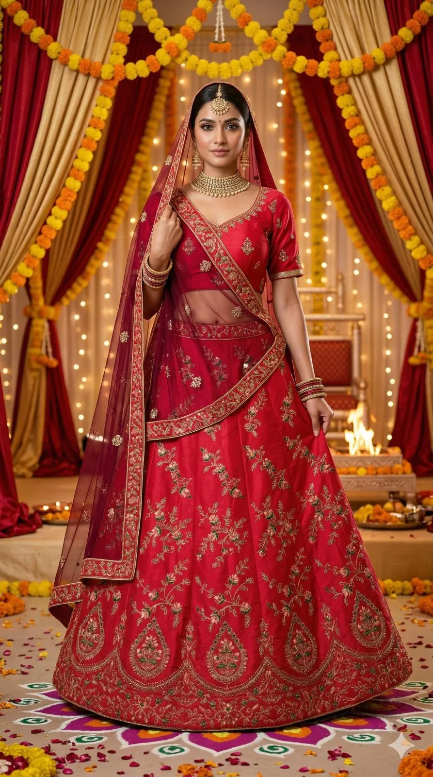 Lehnga - Waist 36, Hipp 43