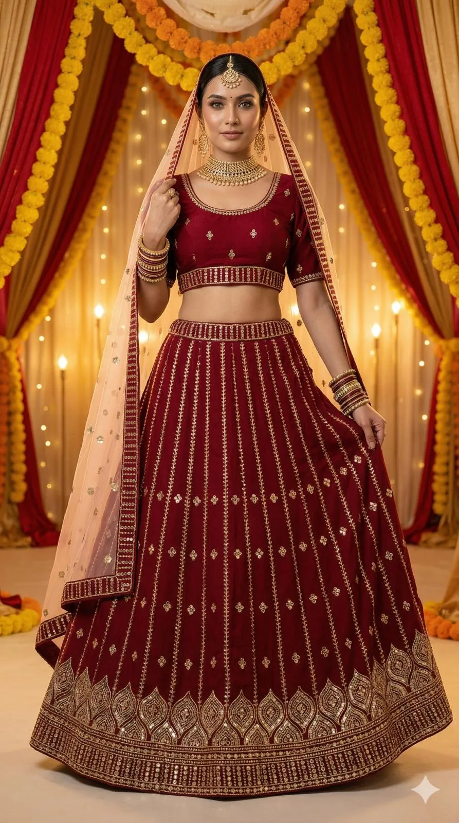 Lehnga - Waist 36, Hipp 43