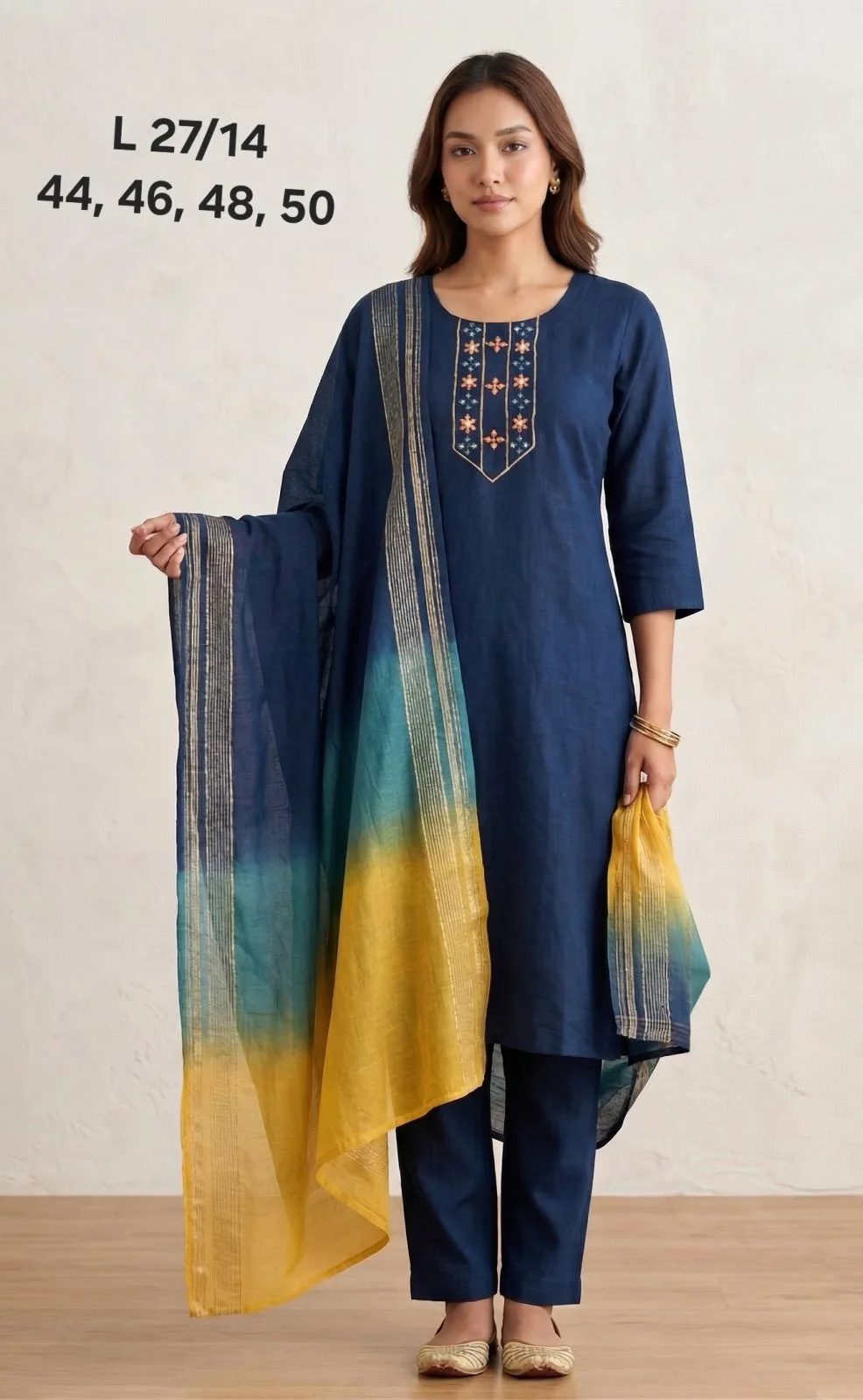Dark BLue Big size only Kurti set of 3