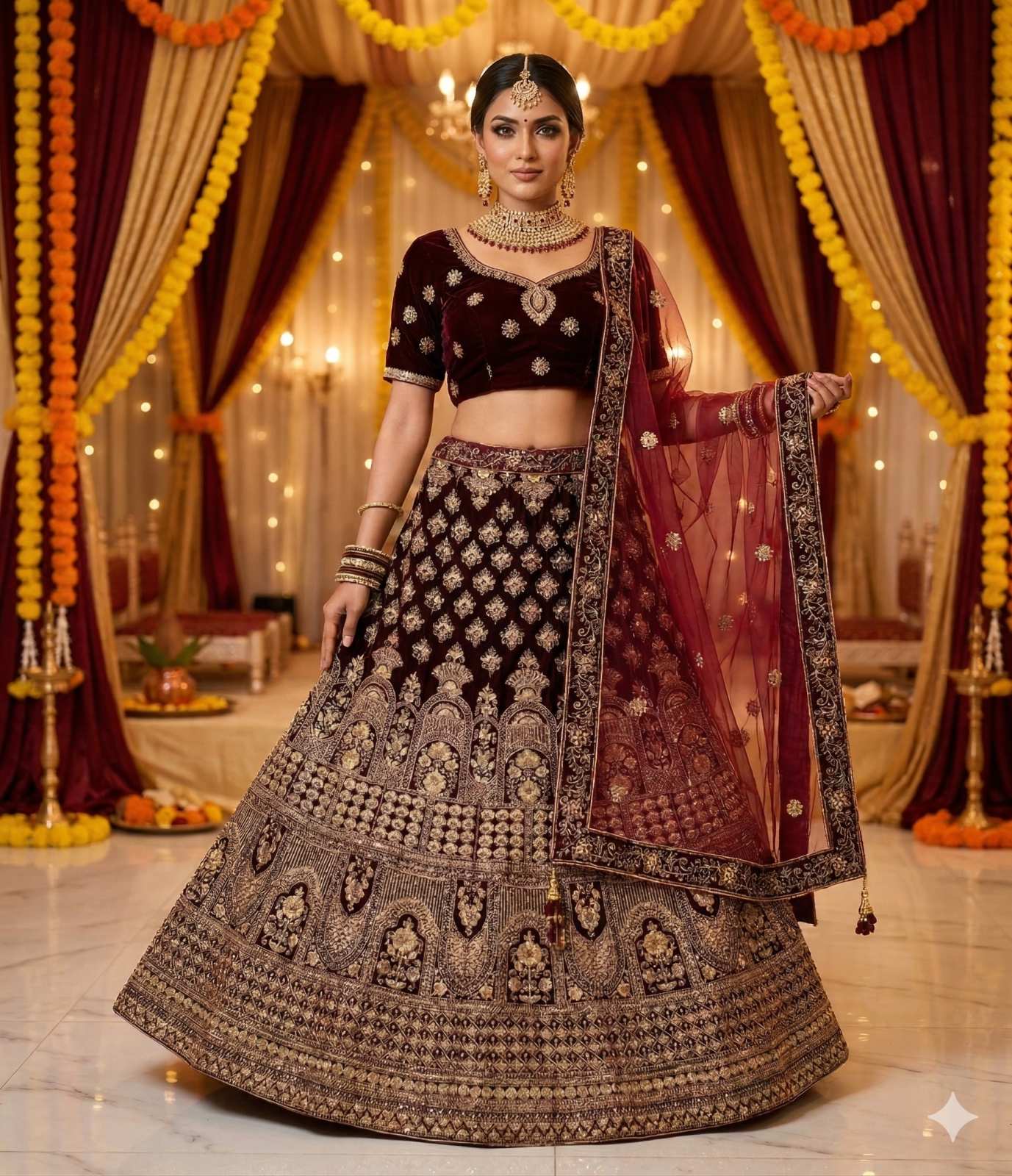 Lehnga - Waist 36, Hipp 43